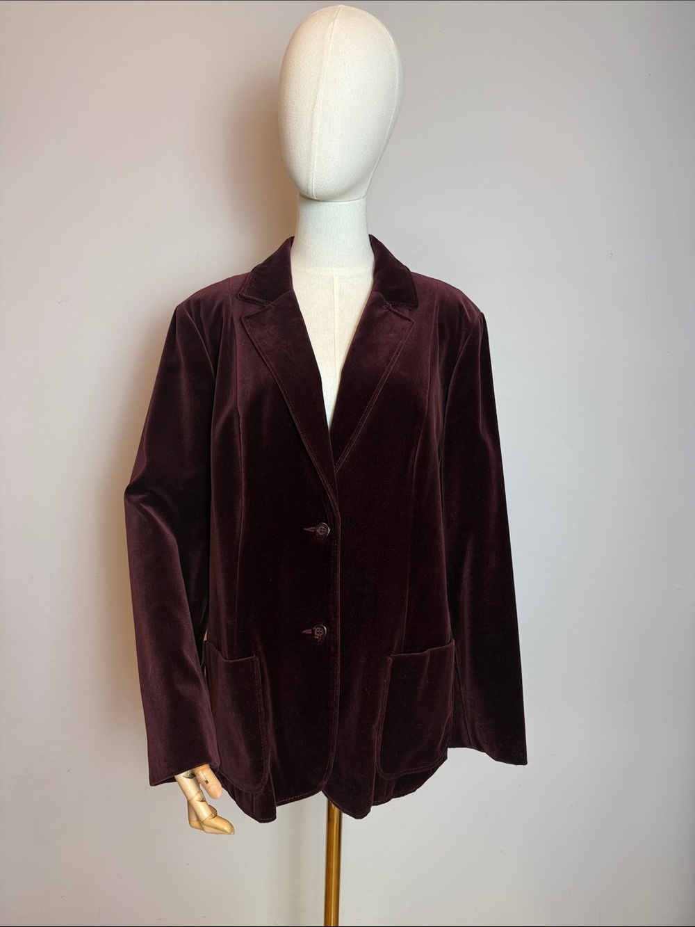 True Vintage 70s Tan Jay Burgundy Mid Century